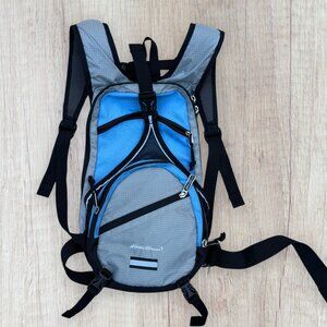Eddie Bauer Hydration Backpack Blue Gray Outdoor Hiking Biking